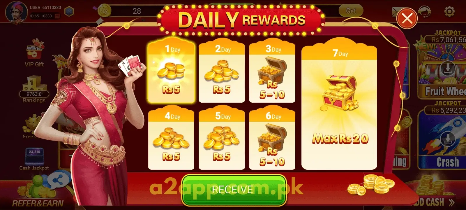 A2 Game Daily Rewards